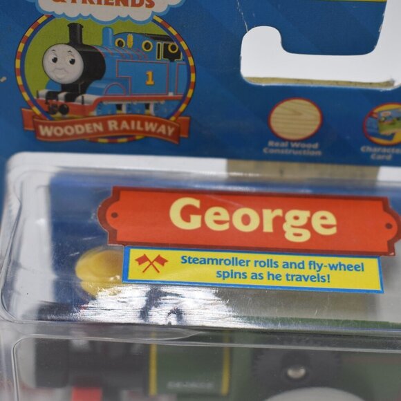 George Steamroller Character Card Thomas & Friends Wooden Railway Train 2005 New - Picture 3 of 11